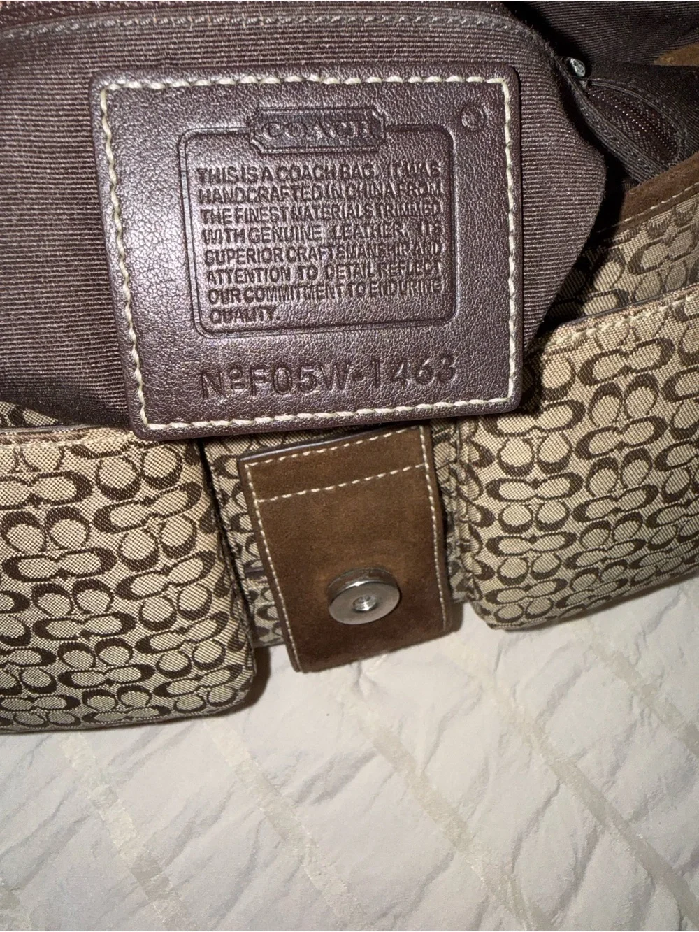 Vintage Coach Y2K Signature Double Pocket Soho